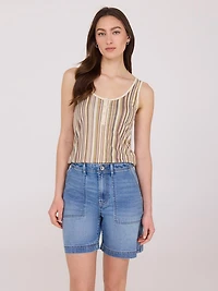 Scoop Neck Striped Tank Top