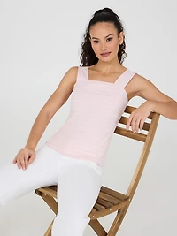 Striped Thick Strap Tank Top