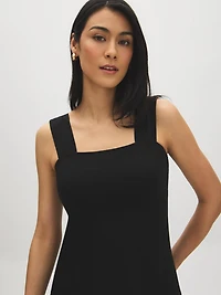 Camisole en mélange de coton à bretelles épaisses