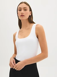 Camisole à double épaisseur et encolure arrondie