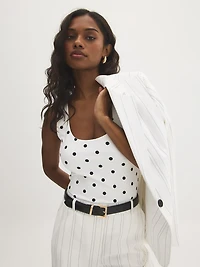 Camisole double épaisseur à pois