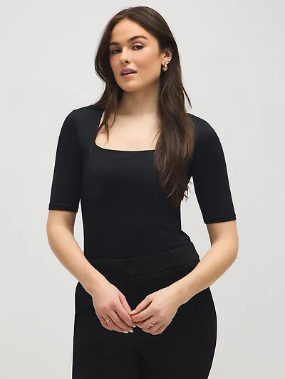 Double Layer Square Neck Top