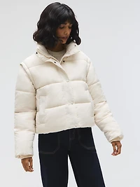 Veste matelassée courte avec manches amovibles