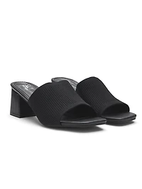 Knit Block Heel Sandals