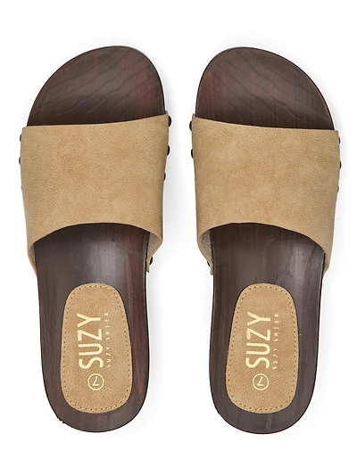 Soft Faux Leather Platform Clogs