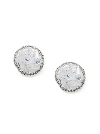 Boucles d'oreilles bouton style baguette