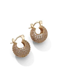 Boucles d'oreilles huggie pavé