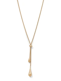 Collier lariat avec pendentif en forme de goutte