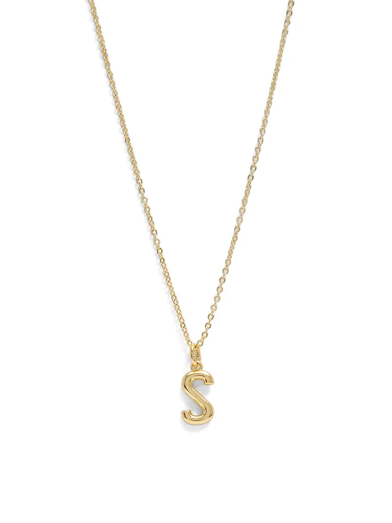 Boxed 'S' Initial Necklace