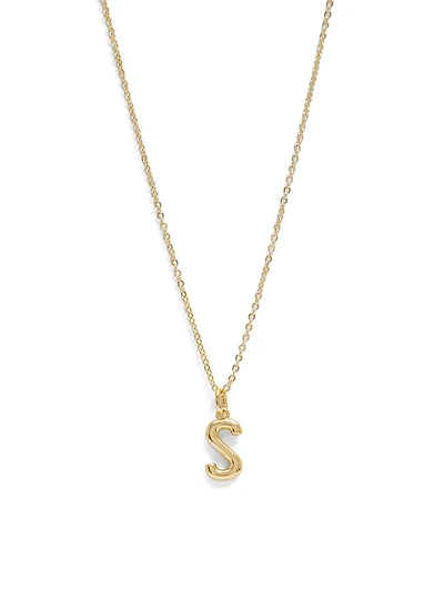Boxed 'S' Initial Necklace