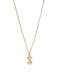 Boxed 'S' Initial Necklace