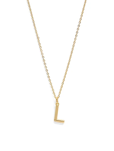 Boxed 'L' Initial Necklace