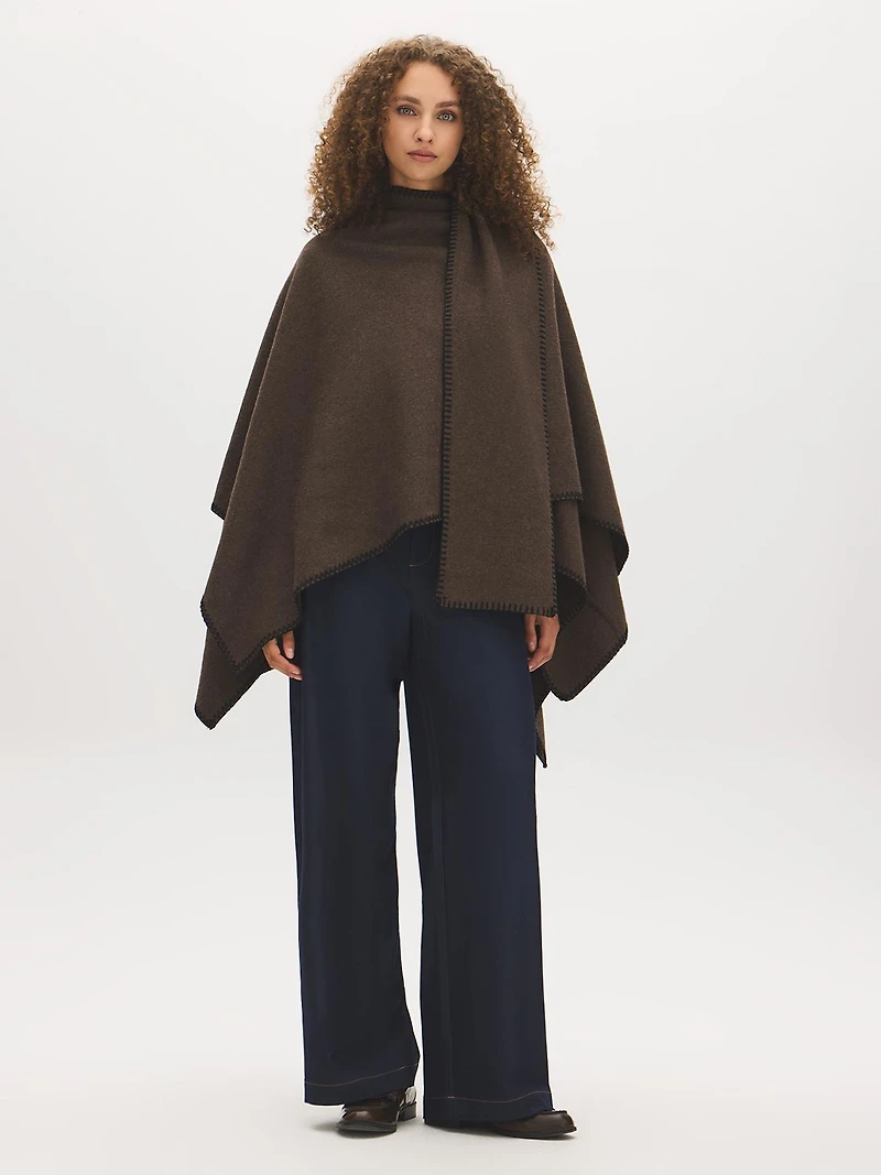 Contrast Scarf Cape