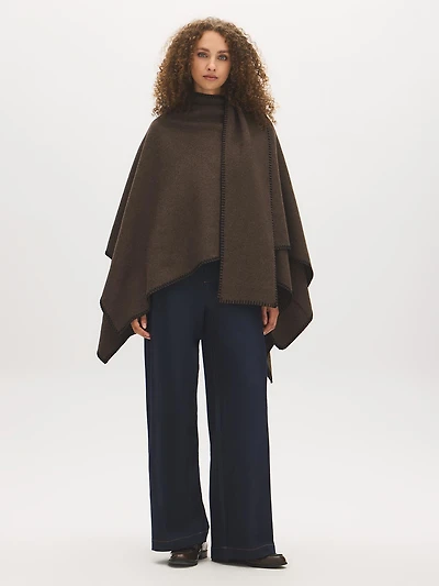 Contrast Scarf Cape