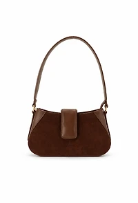 Faux Suede Shoulder Bag