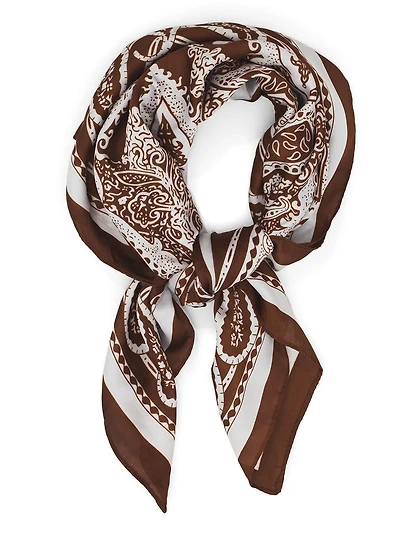 Foulard à imprimé cachemire effet soie