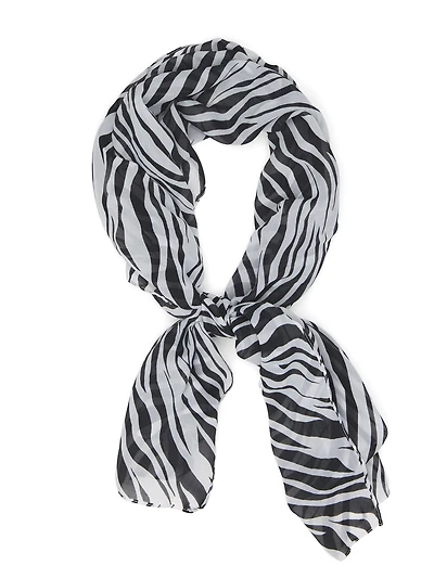 Écharpe pashmina imprimé zèbre