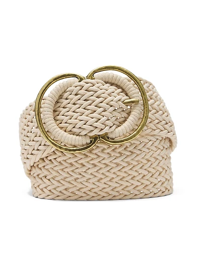 Ceinture tressée à boucle ronde