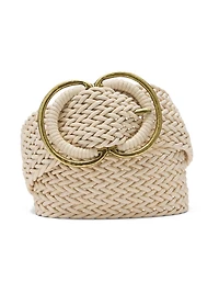 Ceinture tressée à boucle ronde
