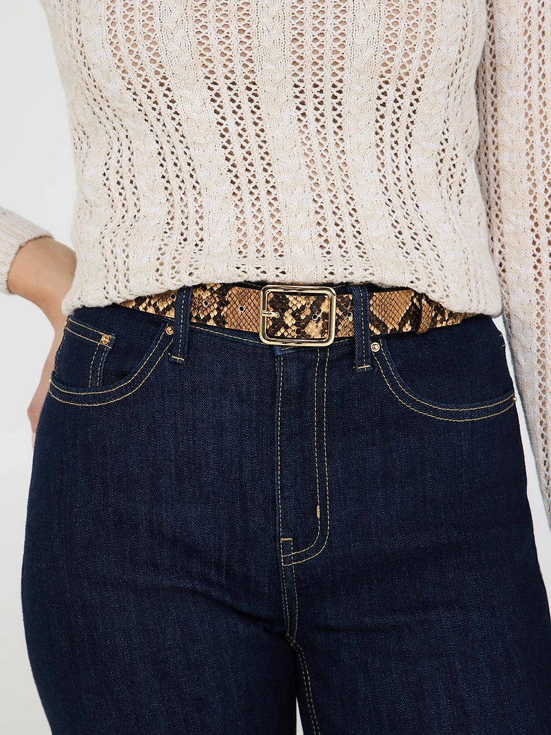 Ceinture en peau de serpent