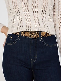 Ceinture en peau de serpent