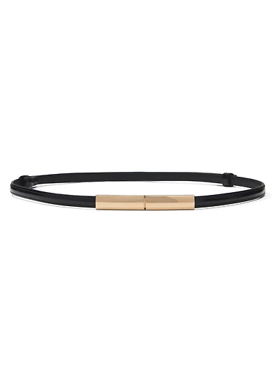 Ceinture fine à boucle dorée