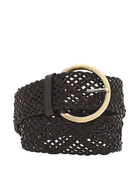 Ceinture tressée en faux cuir