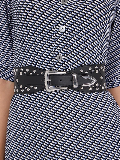 Ceinture large à clous