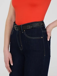Studded Faux Leather Belt