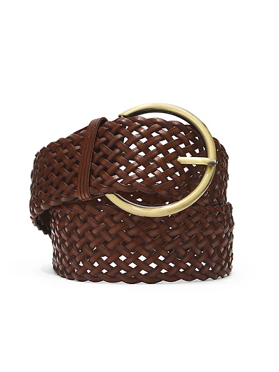 Braided Faux Leather Belt