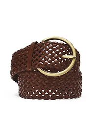 Ceinture tressée en faux cuir