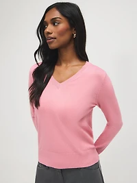 Button Detail V-Neck Sweater