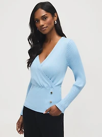 Chandail croisé sur le devant avec détails de boutons