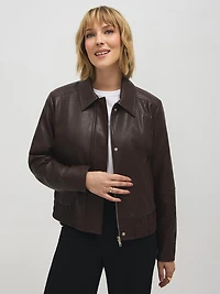 Blouson aviateur en faux cuir