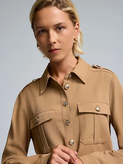 Blouse à enfiler en sergé