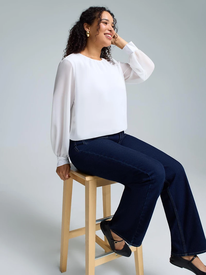 Chiffon Popover Top