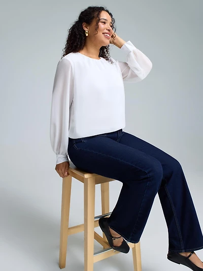 Chiffon Popover Top