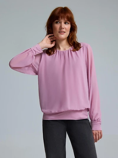 Chiffon Popover Top