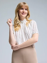 Haut en mousseline à motif pois