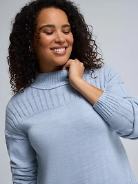 Chandail tunique à col montant