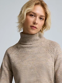 Chandail en maille chinée à col roulé