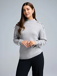 Ribbed Mock Neck Sweater