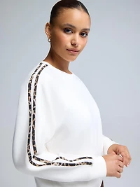 Chandail en polaire à imprimé animal