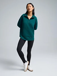 Half-Zip Quilted Sweatshirt
