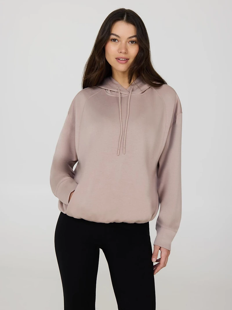 Bubble Hem Cloud Fleece Hoodie
