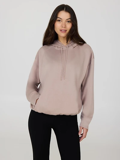 Bubble Hem Cloud Fleece Hoodie