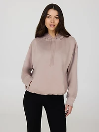 Bubble Hem Cloud Fleece Hoodie