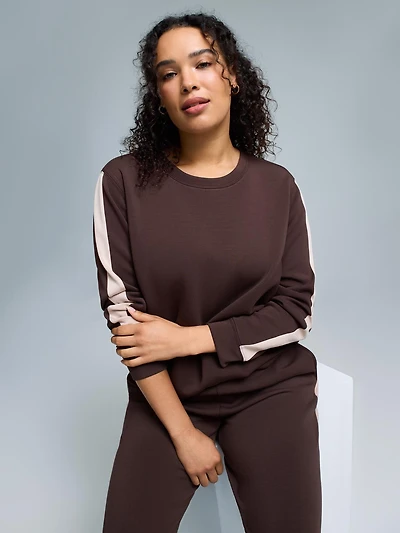 Cloud Fleece Contrast Stripe Sweatshirt