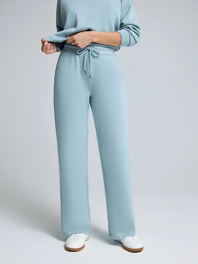 Pantalon à jambe large en polaire