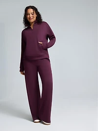 Cloud Fleece Slit Hem Wide-Leg Pants